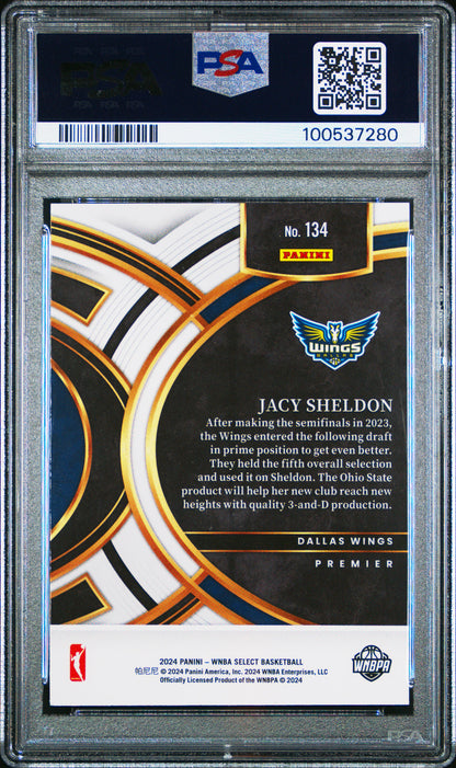 2024 Panini Select WNBA Jacy Sheldon ROOKIE #134 PSA 9