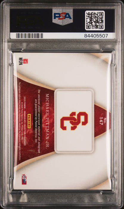 2020 Immaculate College- Michael Pittman Jr.- ROOKIE PATCH AUTO - Gold /10 - PSA