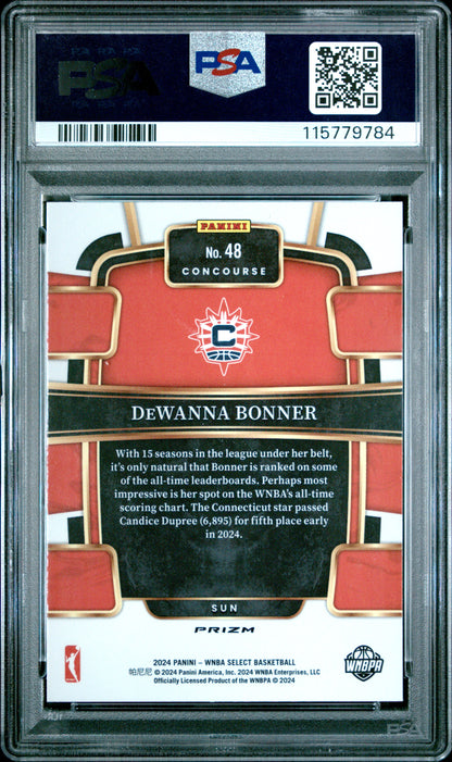 2024 Panini Select WNBA - DeWanna Bonner - Tiger Prizm CASE HIT - TIGER - PSA 10