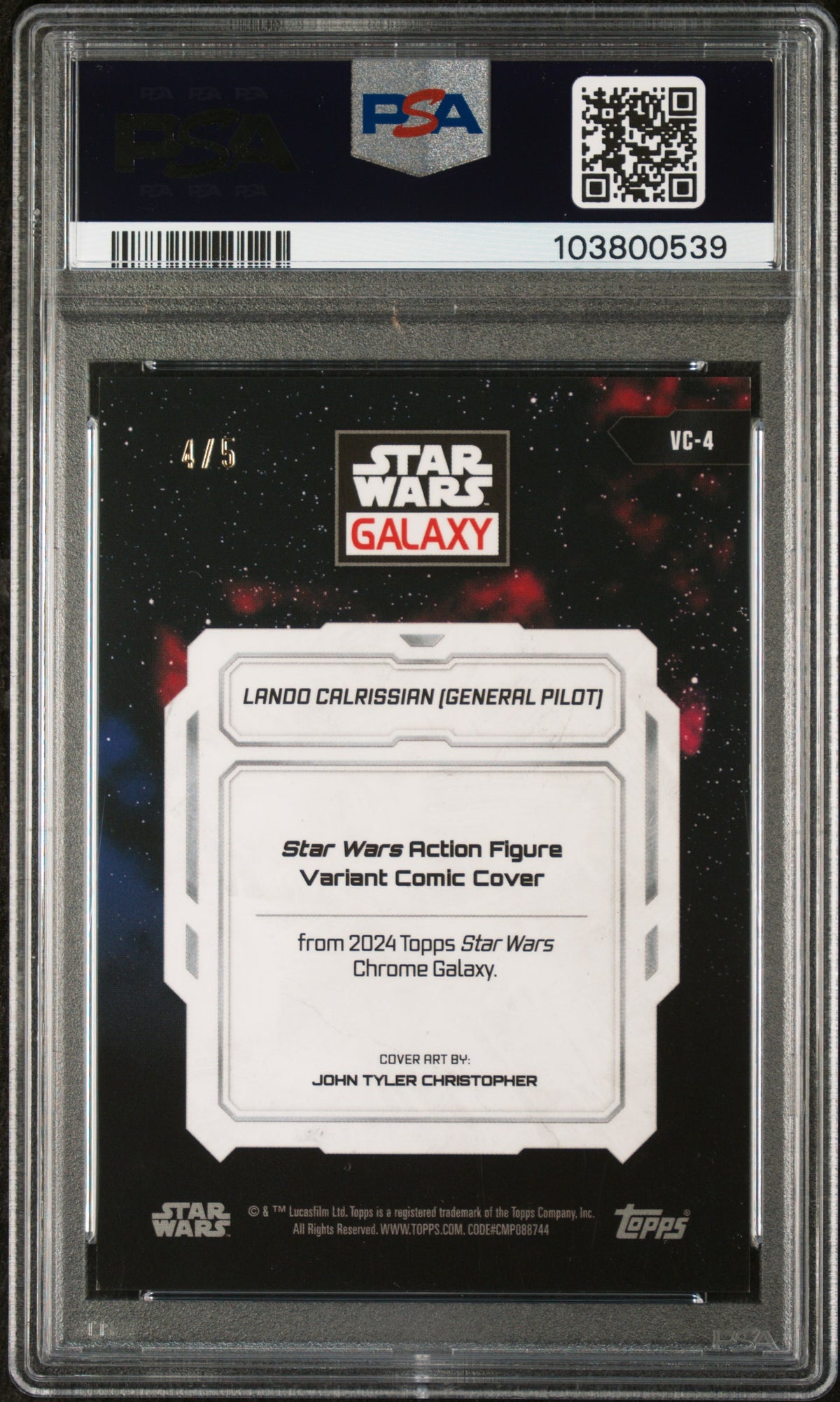 2024 Star Wars Galaxy- Lando Calrissian - Red Comicfractor SSP /5 - PSA - Red /5