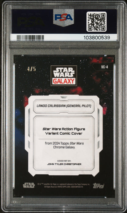 2024 Star Wars Galaxy- Lando Calrissian - Red Comicfractor SSP /5 - PSA - Red /5