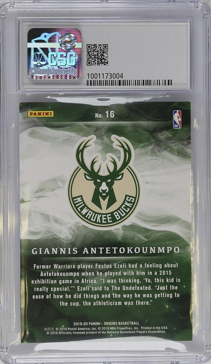 2019-20 Panini Origins - Giannis Antetokounmpo #16 - Blue /99 - CGC 8.5 - /99