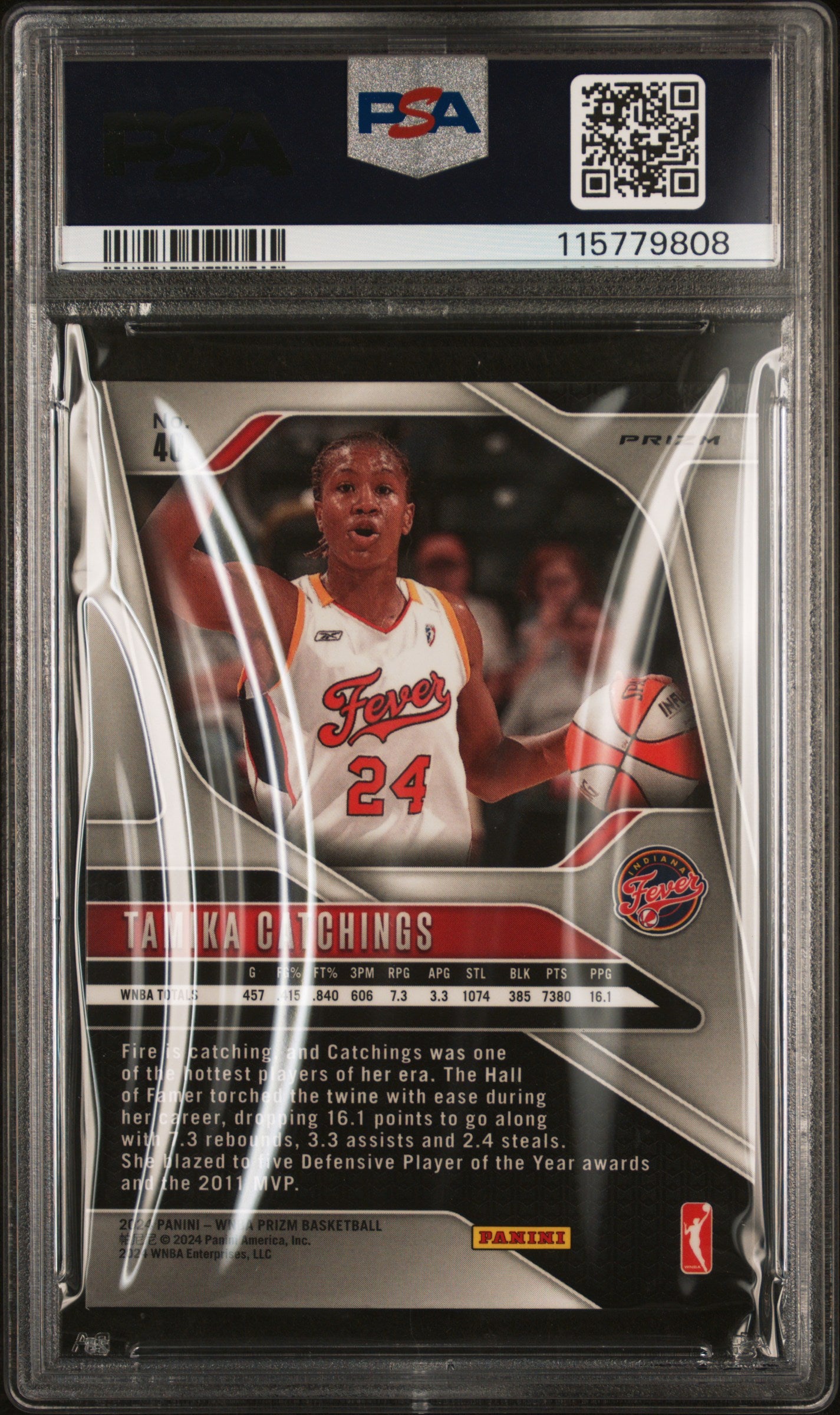 2024 Panini Prizm WNBA- Tamika Catchings - Snakeskin SSP - PSA 9 - Snakeskin SSP