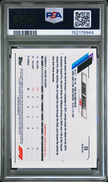 2021 Topps Chrome Formula 1 - George Russell #35 - Refractor - PSA - REFRACTOR