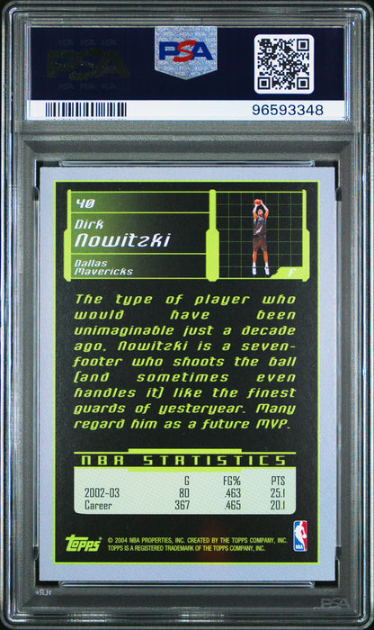 2003 Topps Rookie Matrix Dirk Nowitzki #40 PSA 8