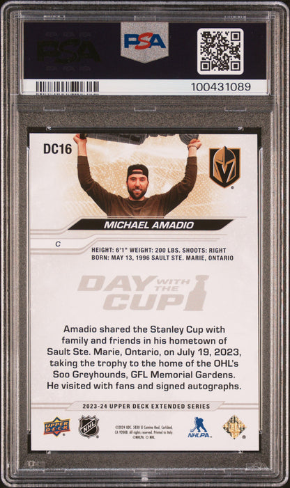 2023 Upper Deck Day With The Cup Michael Amadio #DC16 PSA 8