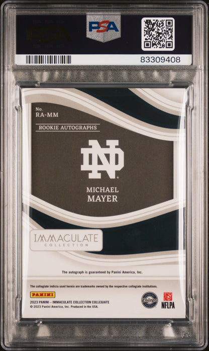 2023 Immaculate College - Michael Mayer #RAMM - Rookie Autographs - PSA - AUTO