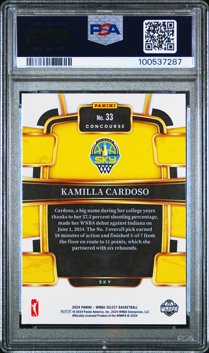 2024 Panini Select WNBA Kamilla Cardoso #33 PSA 9