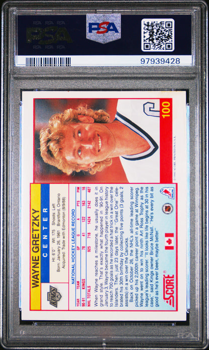 1991 Score Canadian - Wayne Gretzky #100 - English - PSA 5
