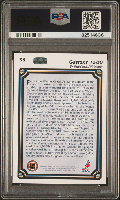 1992 Upper Deck Gretzky 1500 #33 PSA 9