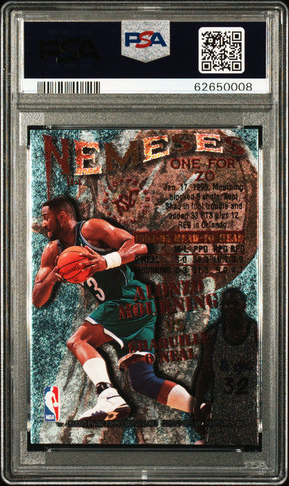 1995 Stadium Club - Shaquille O'Neal v. Alonzo Mourning -  Nemeses #N4 - PSA 8