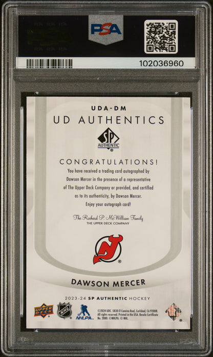 2023 SP Authentic - Dawson Mercer #UDADM - UD Authentics Autographs - PSA AUTO