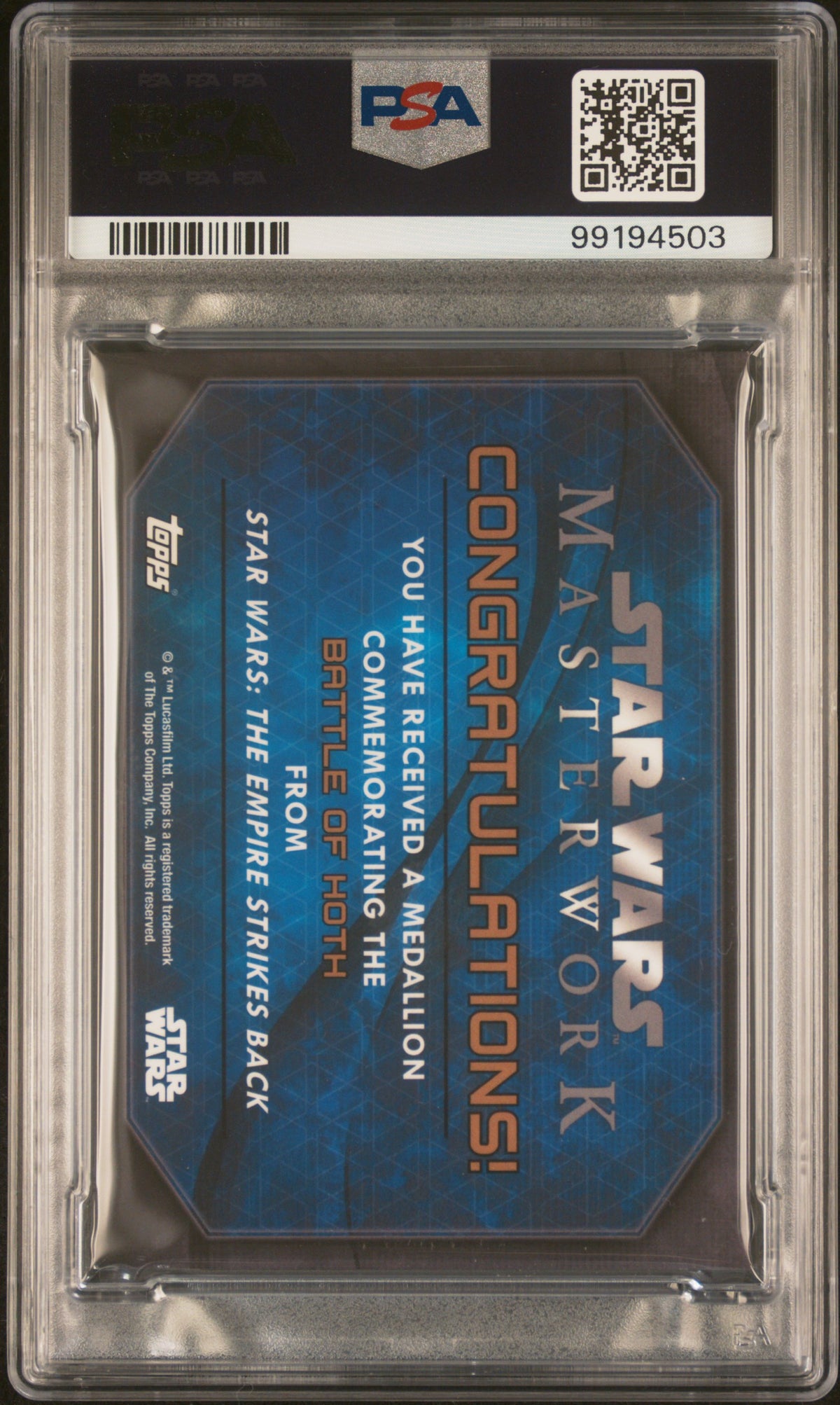 2016 Star Wars Masterwork - Han Solo - Medallion Relics - PSA