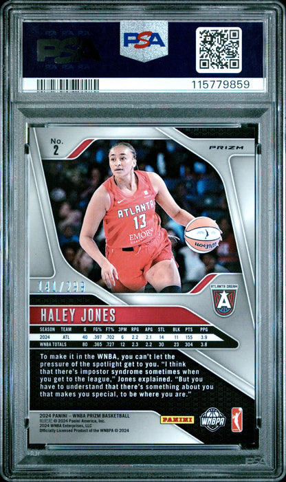 2024 Panini Prizm WNBA -Haley Jones #2 - Red /299 - PSA - /299
