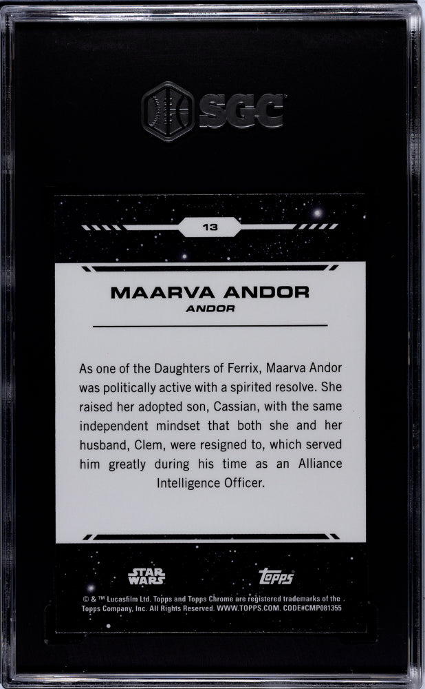 2024 Topps Chrome Star Wars Maarva Andor #13 SGC 9.5