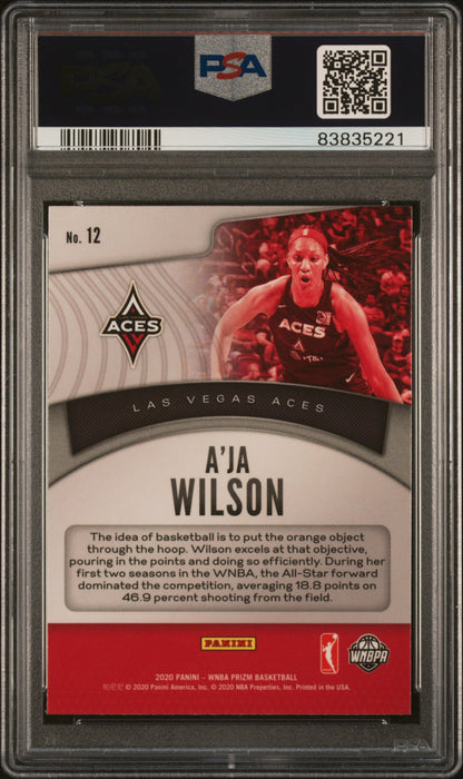 2020 Panini Prizm WNBA - A'ja Wilson #12 - Dominance Insert - PSA 10
