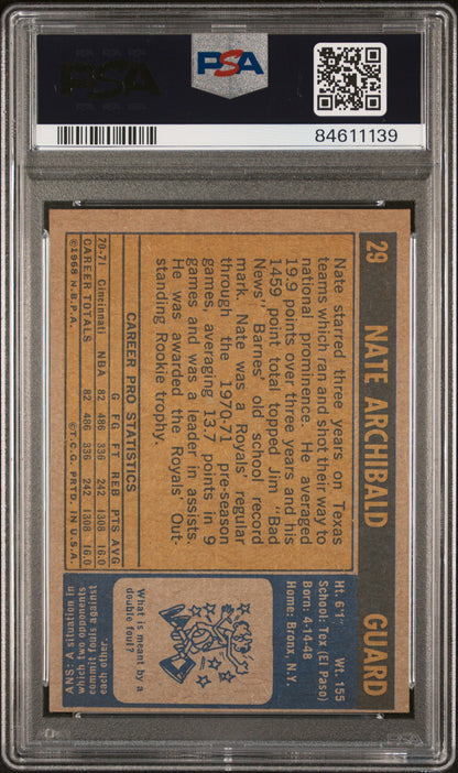 1971 Topps Nate Archibald #29 PSA 6