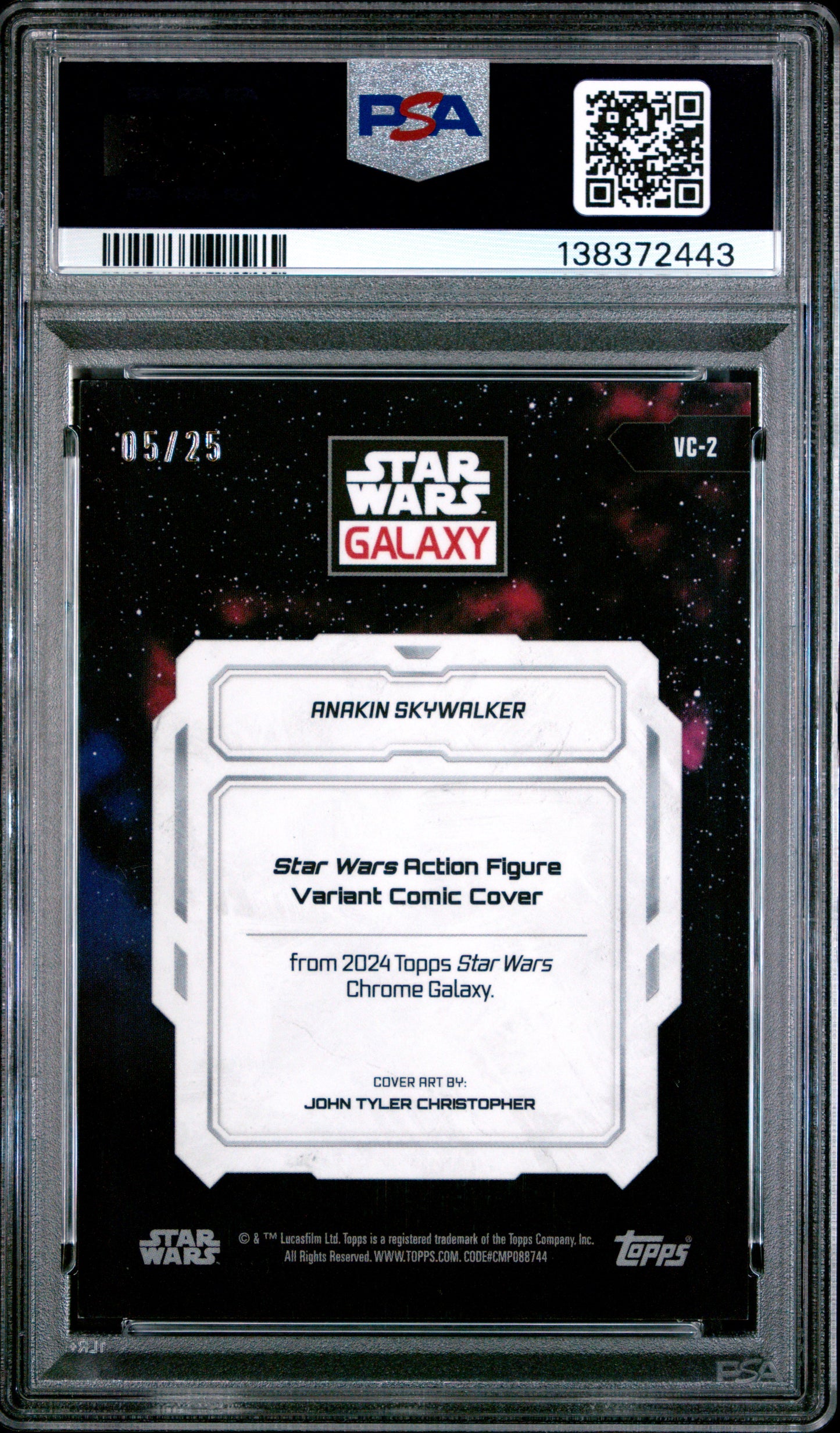 2024 Star Wars Galaxy - Anakin Skywalker - Orange Comicfractor/25 - PSA - /25