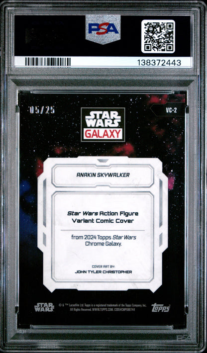 2024 Star Wars Galaxy - Anakin Skywalker - Orange Comicfractor/25 - PSA - /25