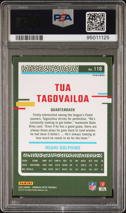2023 Panini Donruss Optic - Tua Tagovailoa #118 - Stars Parallel - PSA 10