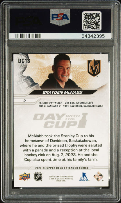 2023 Upper Deck Hockey - Brayden Mcnabb #DC13 -  Day With The Cup SSP - PSA
