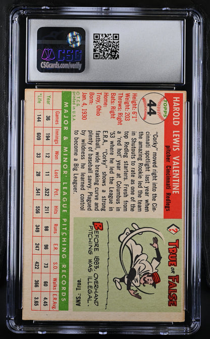 1955 Topps Corky Valentine #44 CGC 4.5