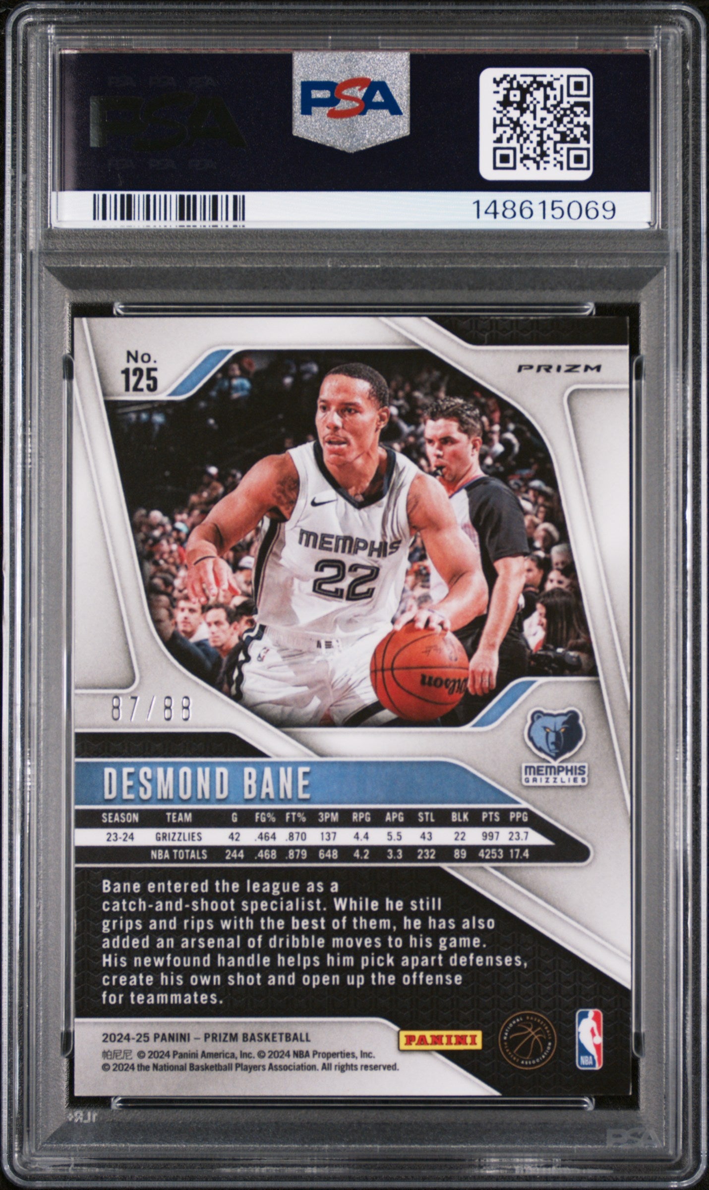 2024 Prizm - Desmond Bane #125 - Dragon Year /88 - PSA - Dragon Year /88