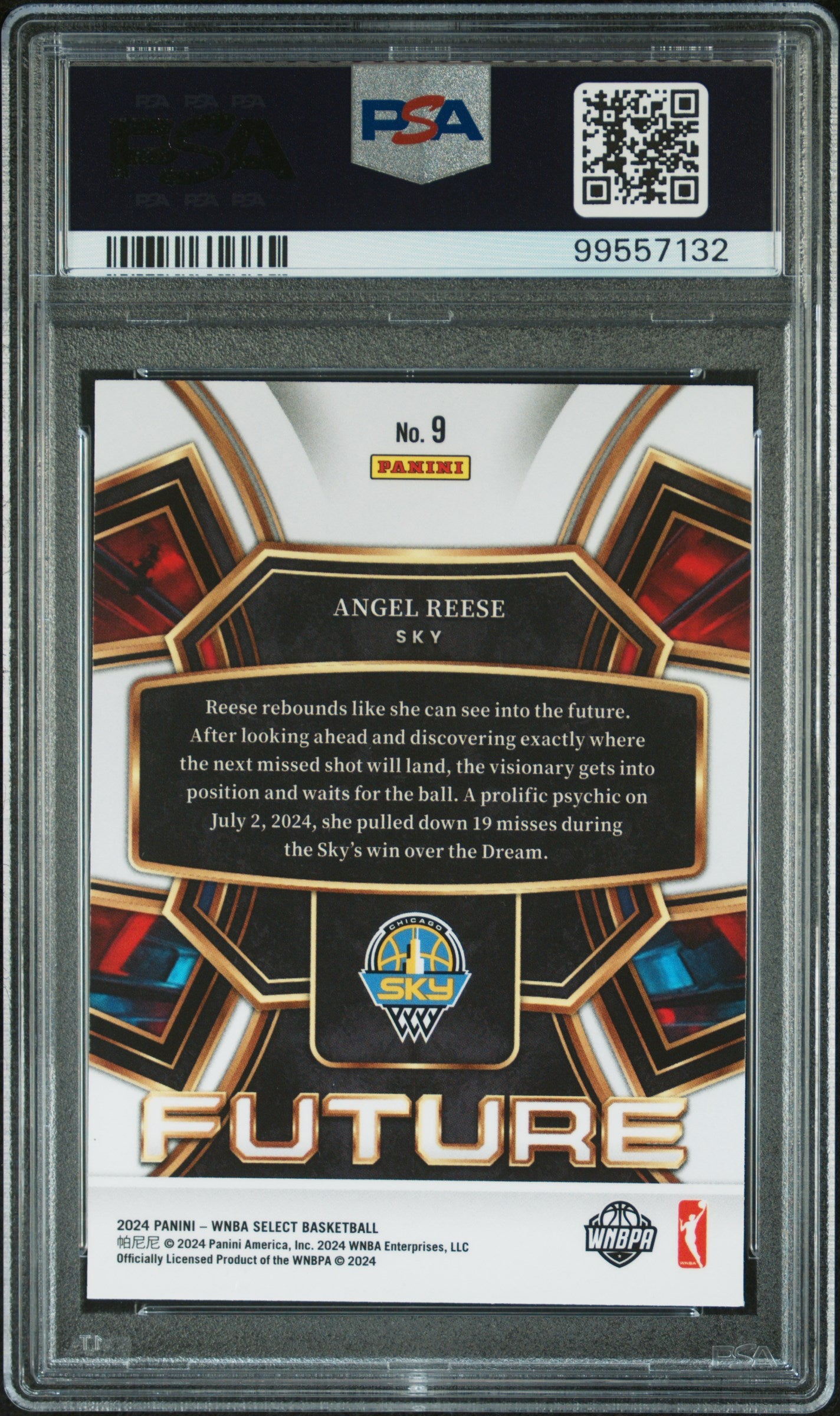 2024 Panini Select WNBA Select Future Angel Reese ROOKIE #9 PSA 10