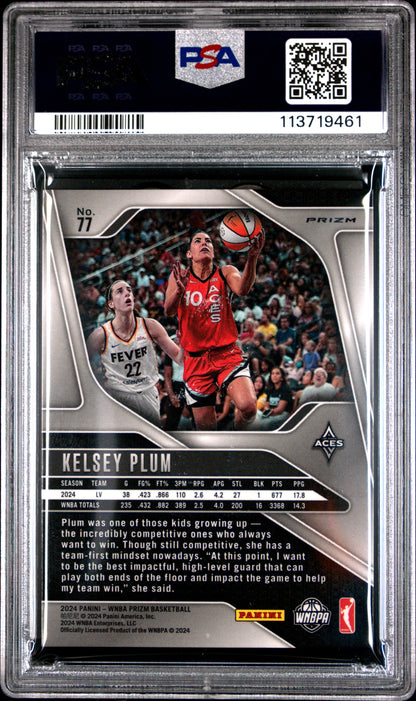 2024 Prizm WNBA - Kelsey Plum #77 - Snakeskin SSP - PSA - Snakeskin SSP