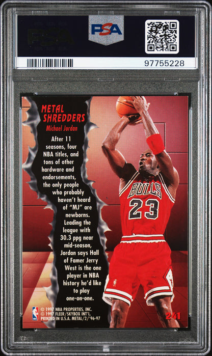 1996 Metal Michael Jordan #241 PSA 7