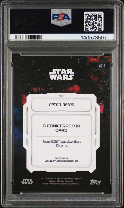 2025 Topps Chrome Star Wars - Artoo-Detoo #VC9 - Comicfractor SSP - PSA 9
