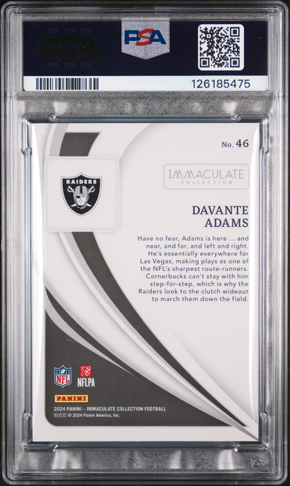 2024 Immaculate - Davante Adams #46 - Red /65 - PSA - RED /65 - PSA