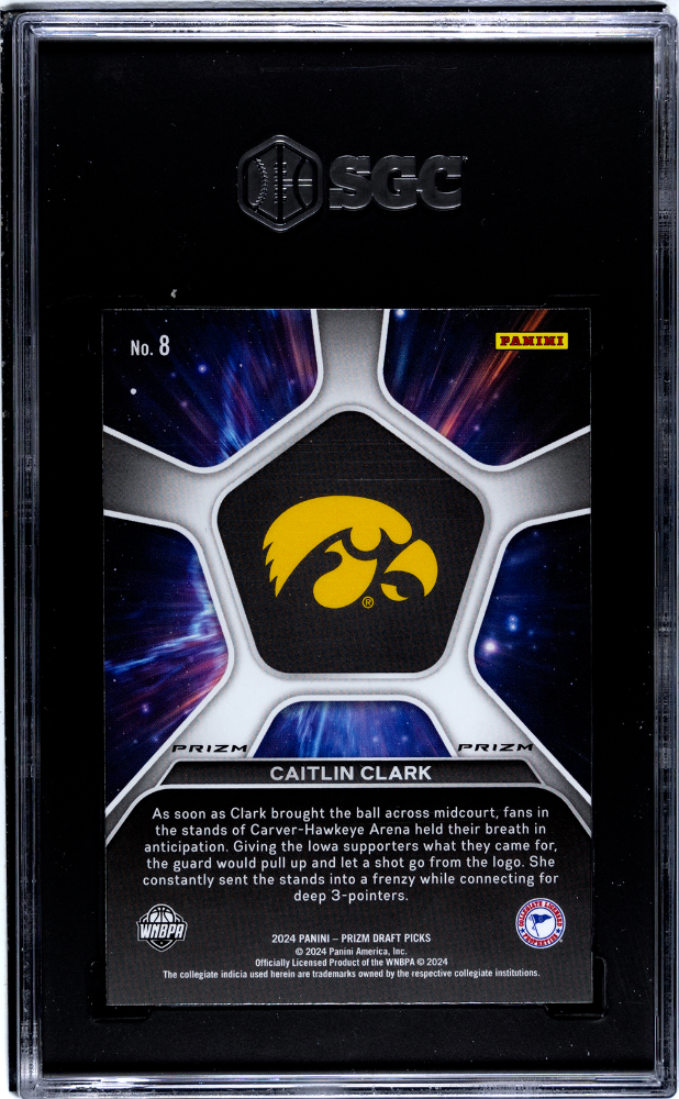 2024 Panini Prizm Draft Picks - Caitlin Clark - Deep Space - Silver Prizm - SGC