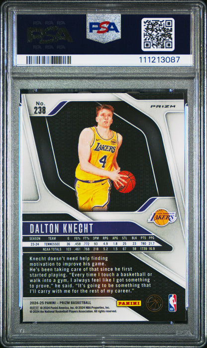 2024 Panini Prizm - Dalton Knecht #238 - Silver ROOKIE - PSA 9 - ROOKIE