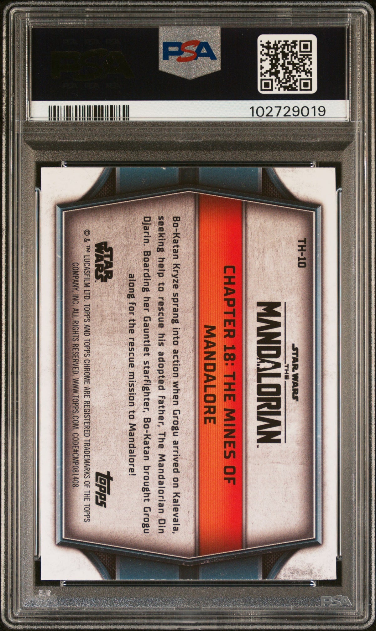 2024 TOPPS CHROME STAR WARS - THE HEIRESS BO-KATAN BRINGS GROGU FOR RIDE - PSA