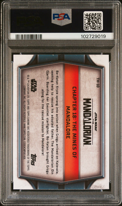 2024 TOPPS CHROME STAR WARS - THE HEIRESS BO-KATAN BRINGS GROGU FOR RIDE - PSA