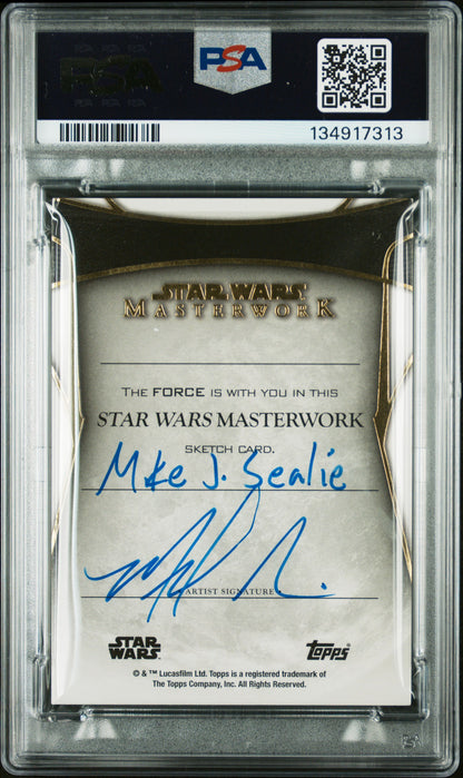 2024 Star Wars Masterwork - Jar Jar Binks SKETCH - Artist Mike J. Sealie - PSA