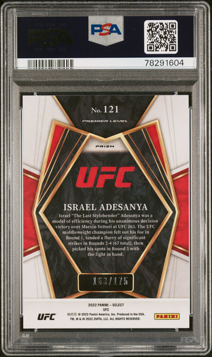 2022 Panini Select UFC - Israel Adesanya /175 - Bronze Prizm /175 - PSA 10