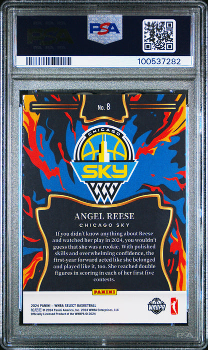 2024 Panini Select WNBA - Angel Reese #8 -  EN Fuego - ROOKIE - PSA - ROOKIE