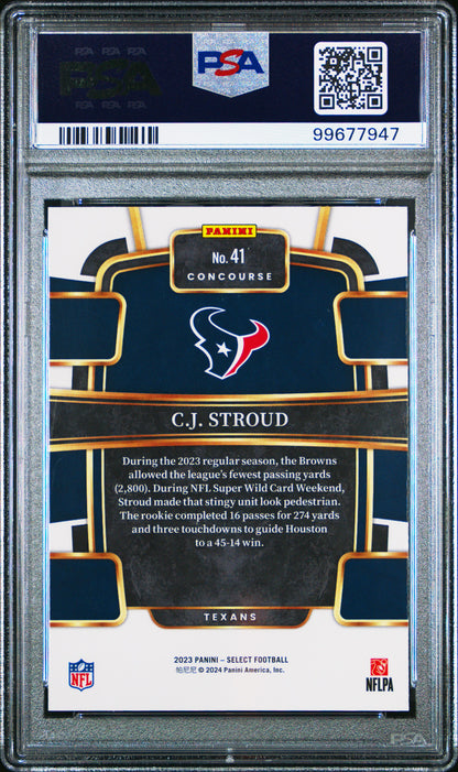 2023 Panini Select CJ Stroud ROOKIE #41 PSA 10
