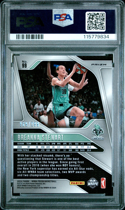 2024 Panini Prizm WNBA - Breanna Stewart #99 - Red /299 - PSA 9 - /299