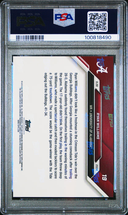 2024 Bowman U Now Ryan Williams #19 PSA 9