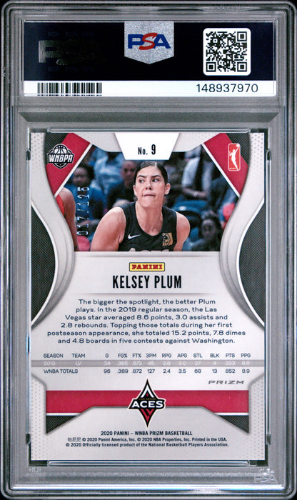 2020 Panini Prizm WNBA - Kelsey Plum #9 - Purple /125 - PSA - PURPLE /125