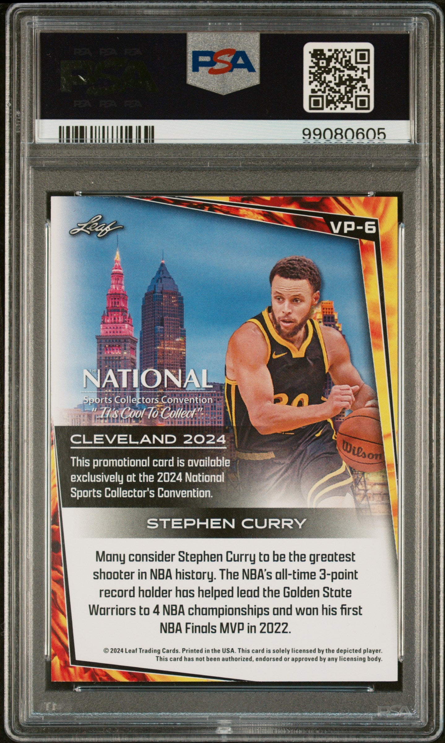 2024 Leaf National Sports Collectors Convention Vip Stephen Curry #VP6 PSA 10