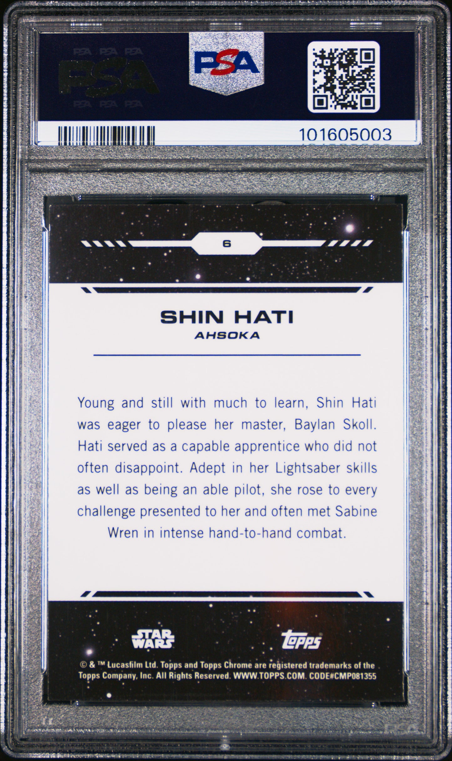 2024 Topps Chrome Star Wars Shin Hati /199 #6 - PSA 9 - /199