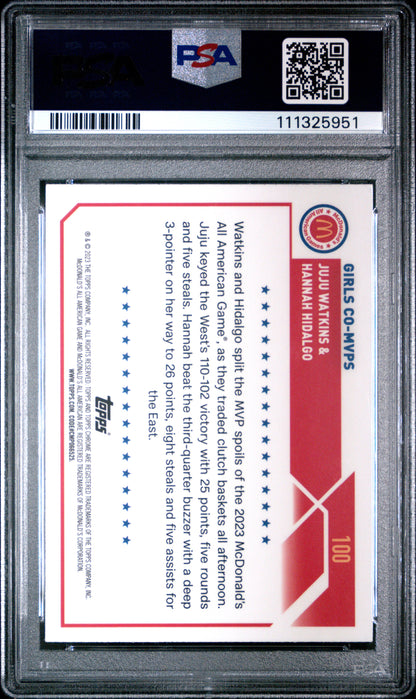 2023 Topps Chrome Mcdonald's All-American - JuJu Watkins Hannah Hidalgo - PSA 10