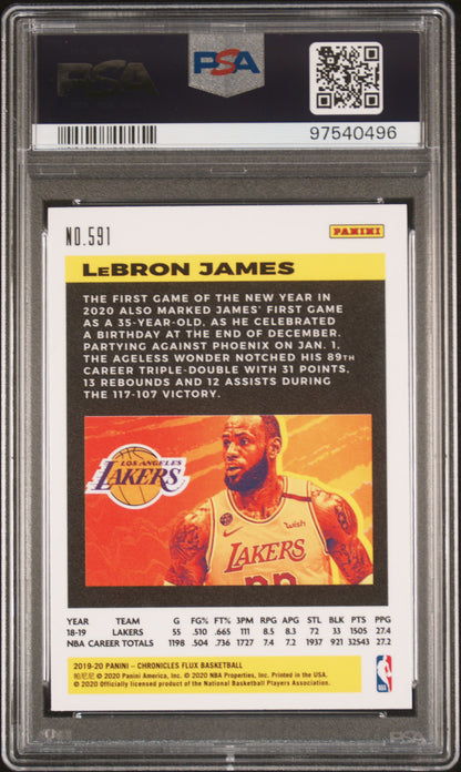2019 Panini Chronicles LeBron James #591 PSA 10