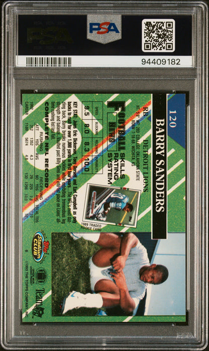 1993 Stadium Club Barry Sanders #120 PSA 9