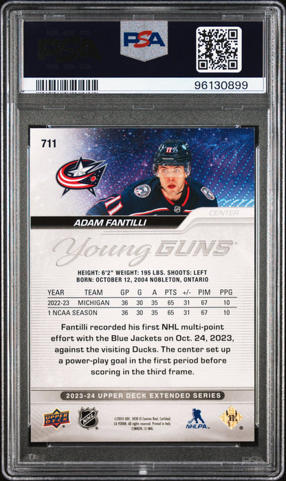 2023 Upper Deck Adam Fantilli #711 PSA 9