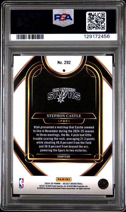 2024 Panini Select - Stephon Castle #292 - ROOKIE - PSA - ROOKIE